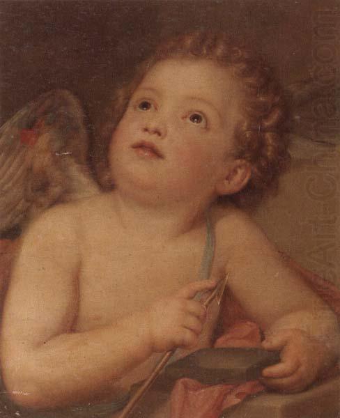 Cupid sharpening his arrow, unknow artist